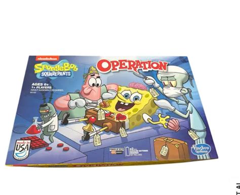 Spongebob Squarepants Operation Board Game 2007 Nickelodeon 1650