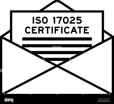 Envelope And Letter Sign With Word Iso 17025 As The Headline Stock