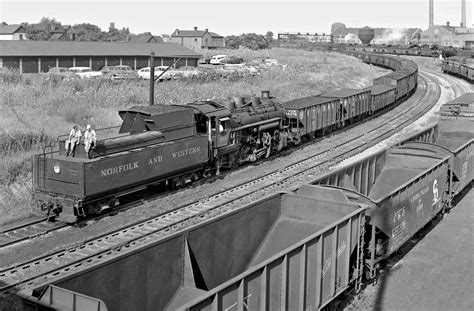 Nw Columbus Ohio 1956 Norfolk And Western Railway Steam Locomotive