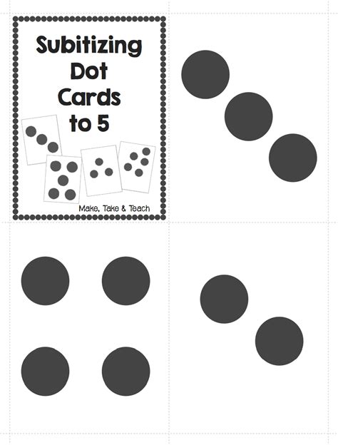 Subitizing Dot Cards Make Take And Teach