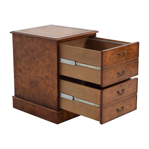 2 drawer file cabinet has two spacious drawers with extension glides, and it is a good tools to hold letters and files. 66% OFF - Wood Two-Drawer File Cabinet / Storage