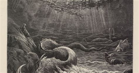 Dragon At Sea By Paul Gustave Doré B 1832 Jan6 1888 Jan23 D 56