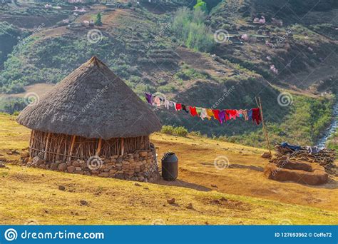 Traditional Basotho Hut In Lesotho Stock Photo Image Of Countryside