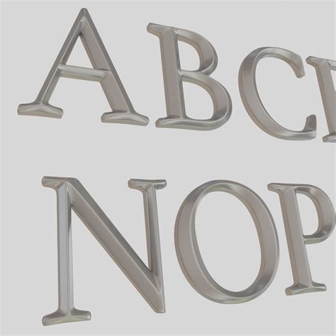 Three Dimensional Letters Font For Cnc Milling And 3d Model 3d