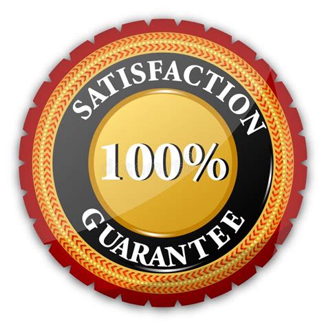 100 Satisfaction Guaranteed Logo Stock Vector Illustration Of