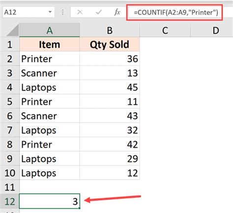 How To Use Excel Countif Function Examples Video