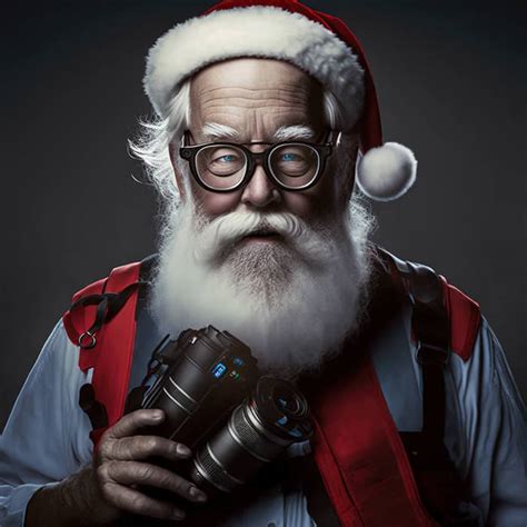 Santa Claus Holding A Camera