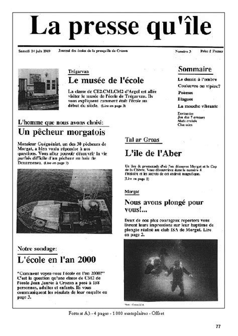 Les classes de collège concourent pour réaliser la meilleure affiche. Le journal scolaire - Scop Les Editions buissonnieres ...