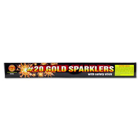 20 Gold Sparklers Keystone Fireworks