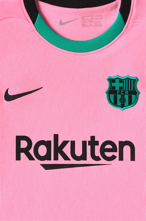 2021 Barcelona Third Pink Kids Soccer Kit Jersey Short Cheap