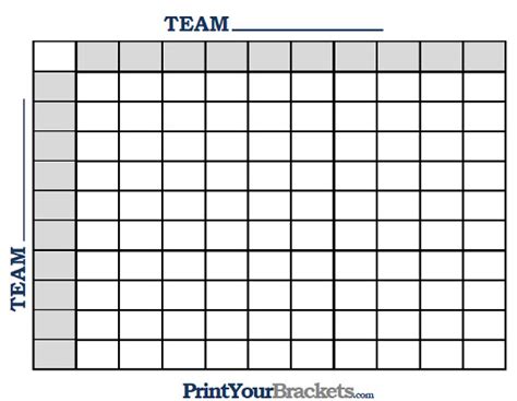 Printable College Football Bcs Squares 100 Grid Office Pool