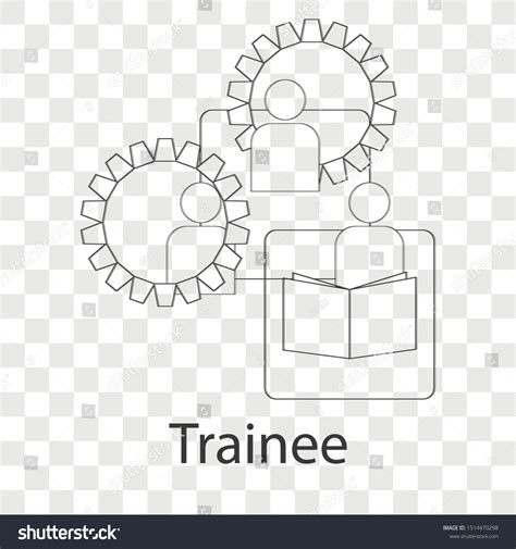 Trainee Icon Concept On Transparency Background Stock Vector Royalty