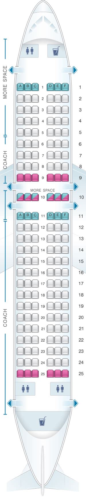 Economy Class Frontier Airlines Seating Chart Airbus A320