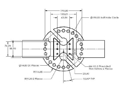 Mechanical Drawing Of The Arcan Fixture Used By Castle For