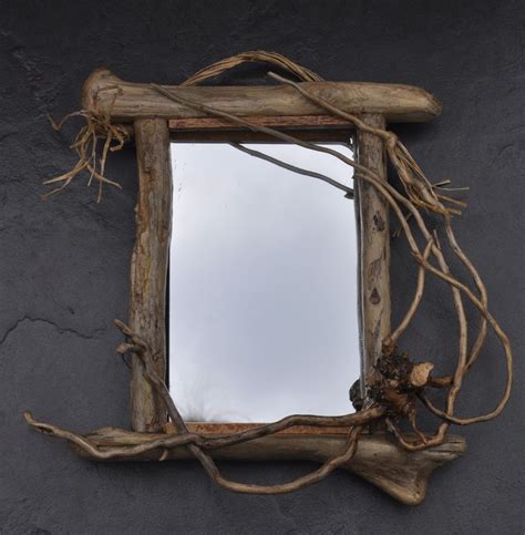 Handmade decorative wall mirrors with elegant, crackled glass luxury decor has never been so affordable. Driftwood Rustic Decor Small Wall Mirror Handcrafted Welsh ...