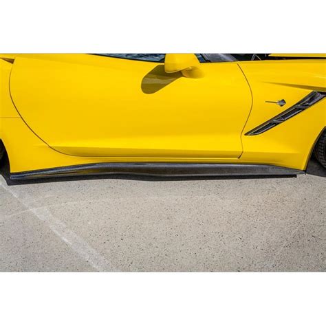 C7 Corvette Stingray Side Skirts Carbon Fiber Free Shipping