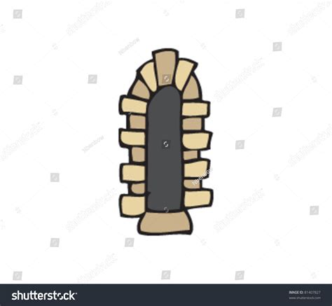 Drawing Of A Castle Window Stock Vector Illustration 81407827