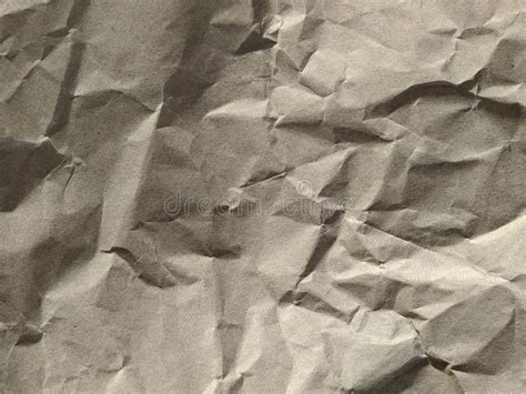 Old Crumpled Gray Paper Texture Closeup Photo Stock Image Image Of