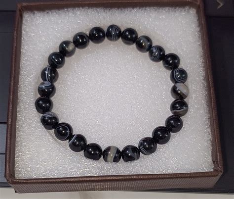 Original Sulemani Beads Bracelet Mm Aqeeq Akik Hakik Aqiq Black