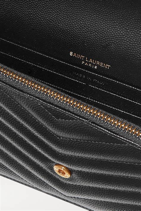 Saint Laurent Monogramme Envelope Quilted Textured Leather Shoulder Bag