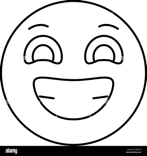 Smile Emoji Line Icon Vector Illustration Stock Vector Image And Art Alamy