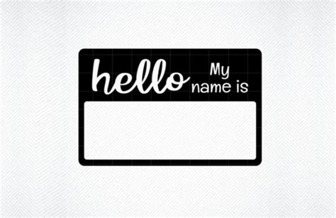 Hello My Name Is Graphic By Svg Den · Creative Fabrica