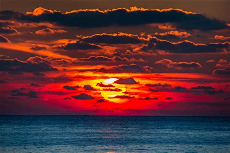 Images Sea Sun Nature Sky Sunrises And Sunsets Horizon X