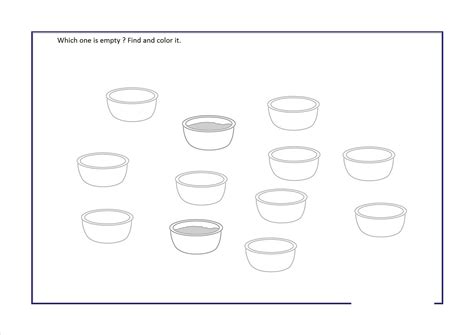 Full Or Empty Worksheets For Preschool Crafts And Worksheets For