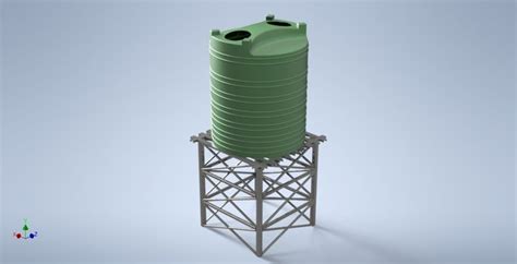 Water Tank Download Free 3d Model By Leonardn Cad Crowd
