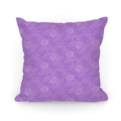 Flowers make the world a more beautiful place. Simple Purple Floral Pattern - Throw Pillow - HUMAN
