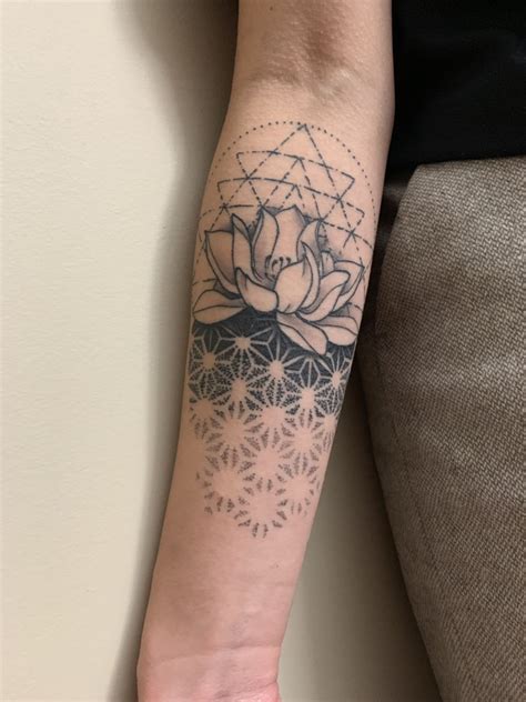 Floral Geometric Tattoo Healed By Megan Now Immaculate Concept