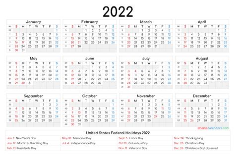 2022 Calendar Printable Pdf 9 Templates
