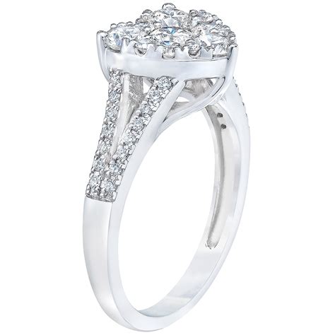 Round Brilliant 119ctw 18kt White Gold Diamond Ring Costco Australia