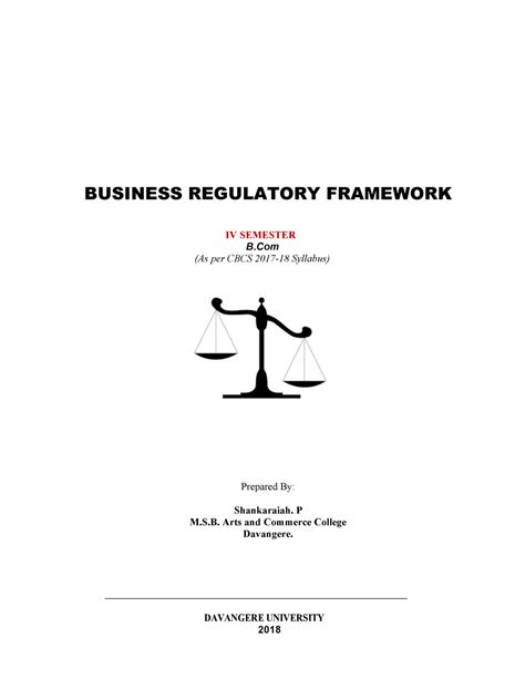 Business Regulatory Framework Business Regulatory Framework Iv