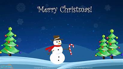 Snowman Christmas Desktop Wallpapers Winter Mocomi Animated