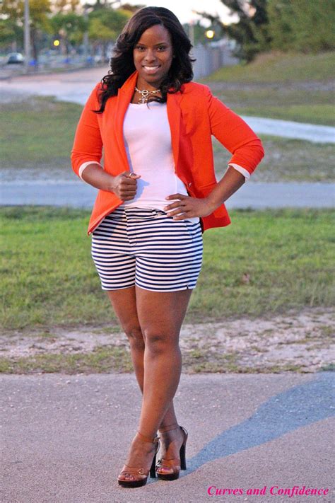 Weekend Wear Blazer And Shorts Curves And Confidence