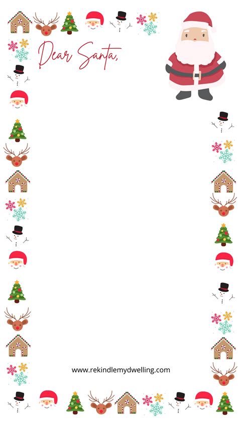 Santa Letter Template Free Printable Rekindle My Dwelling