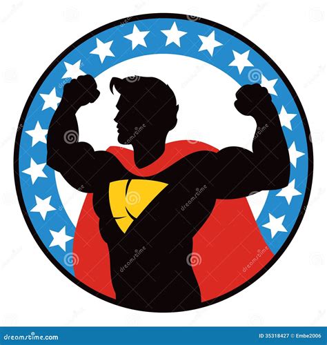 Superhero Logo Or Icon Template For Web Design Or Print In Vector