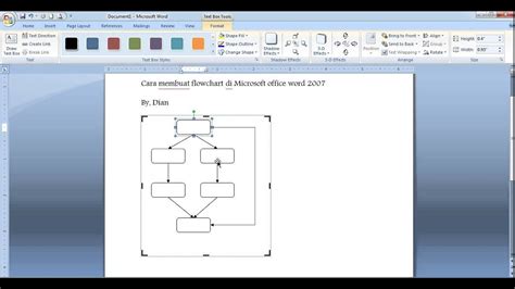 Cara Membuat Flowchart Di Microsoft Word 2007 Youtube