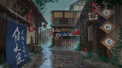 Anime Rain Loop Wallpapers Youtube
