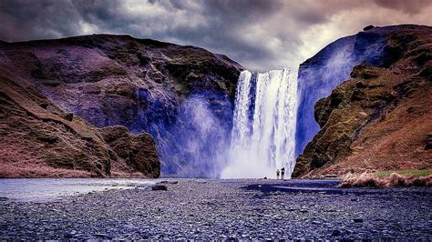Hd Wallpaper Iceland Waterfall Landscape Icelandic Nature Travel