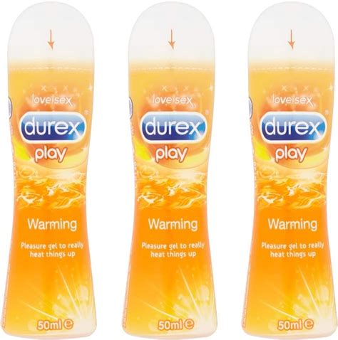 Durex Play Lube Warming Lubricant 50 Ml Pack Of 3 Uk