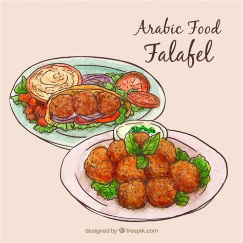 Hand Drawn Arabic Food Menus Free Vectors Ui Download