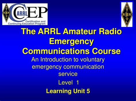 Ppt The Arrl Amateur Radio Emergency Communications Course Powerpoint Presentation Id 1474584