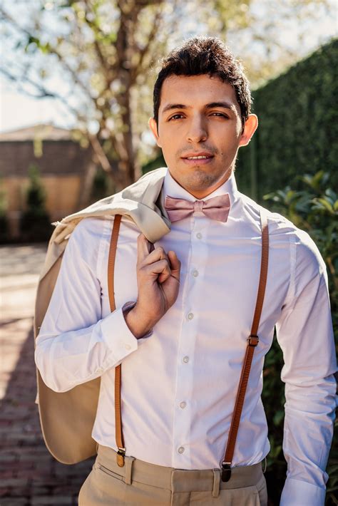 groomsmen suspenders and bow tie set wine bow and vintage tan etsy france