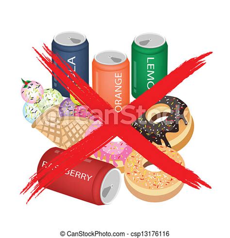 Vector Clip Art Of On Eat Sweet Drinks And Sweet Food No Fast Food An Csp13176116 Search