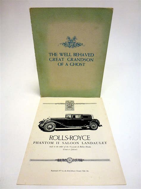 Lot 21 Rolls Royce Sales Brochures