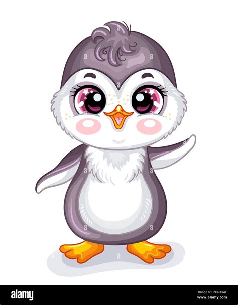 Cute Cartoon Girl Penguin