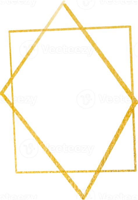 Gold Geometric Shape Frame 10870149 Png