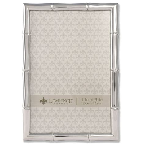 Lawrence Frames Silver Metal Bamboo 4x6 Picture Frame
